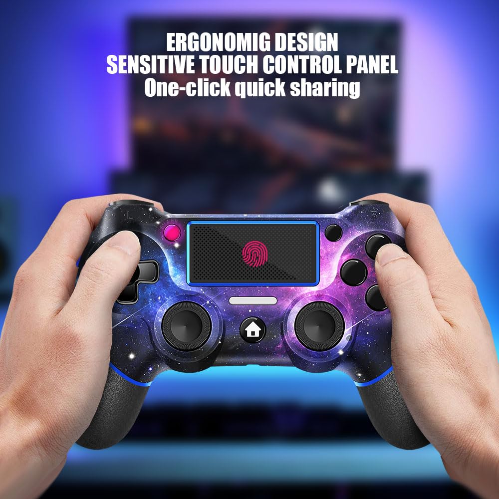 AceGamer Galaxy controller pairing process with PS4 or PC.