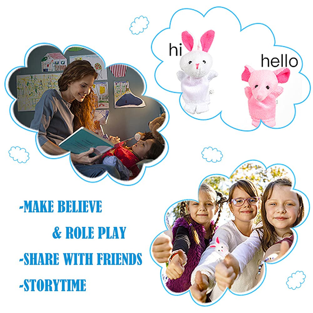 Acekid elephant finger puppet enhances dramatic storytelling and memory recall.