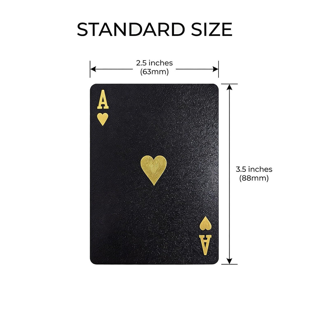 ACELION Black Diamond Cards size 63x88 mm for comfortable handling and dealing.