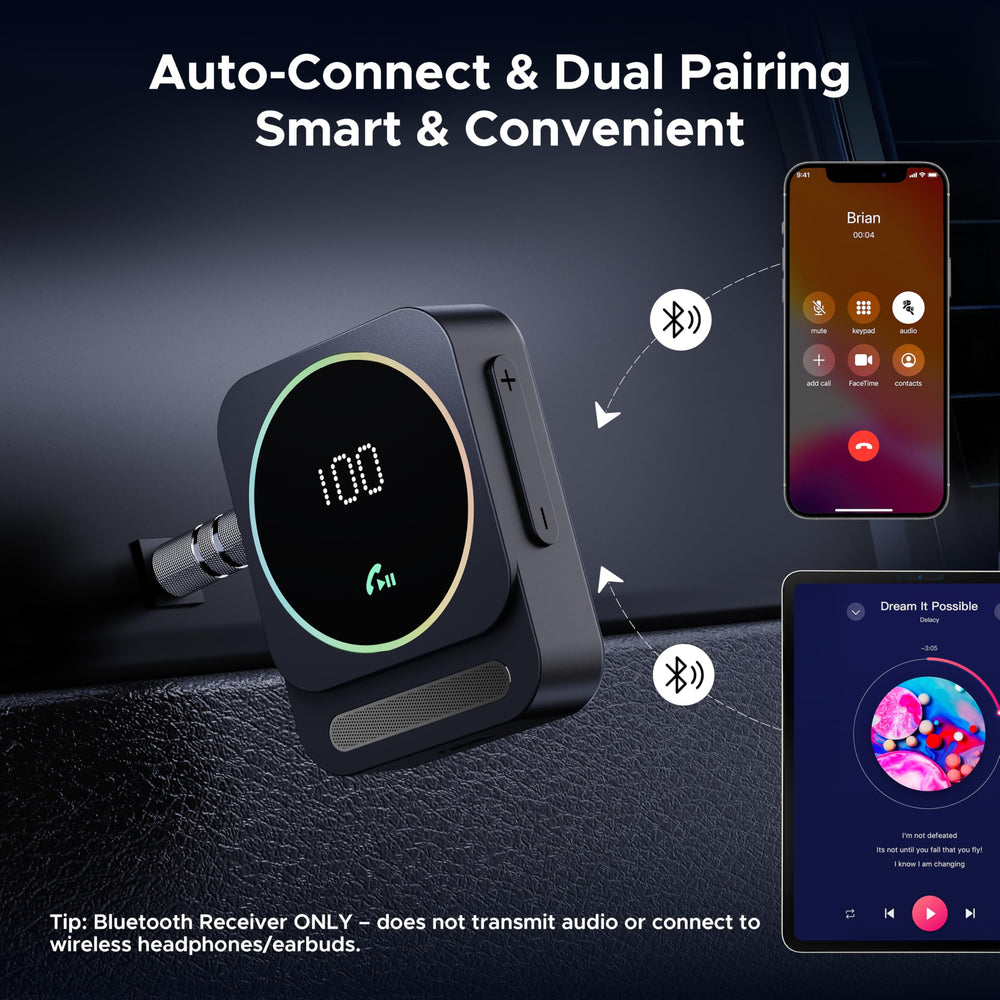 Acer Gadget Bluetooth receiver with CVC8.0 noise cancellation for clearer calls and music.