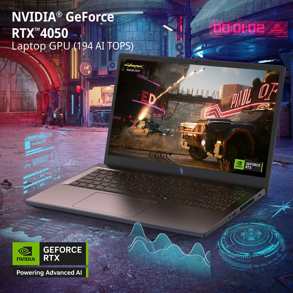 Acer Nitro V 15.6-inch IPS display delivering sharp, fast-paced action