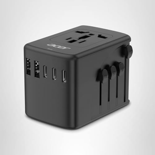 Acer universal travel plug adapter compact dimensions for backpack travel.