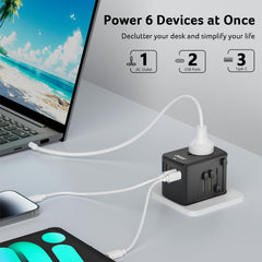 Acer universal travel plug adapter with US EU UK AU plugs for global connectivity.