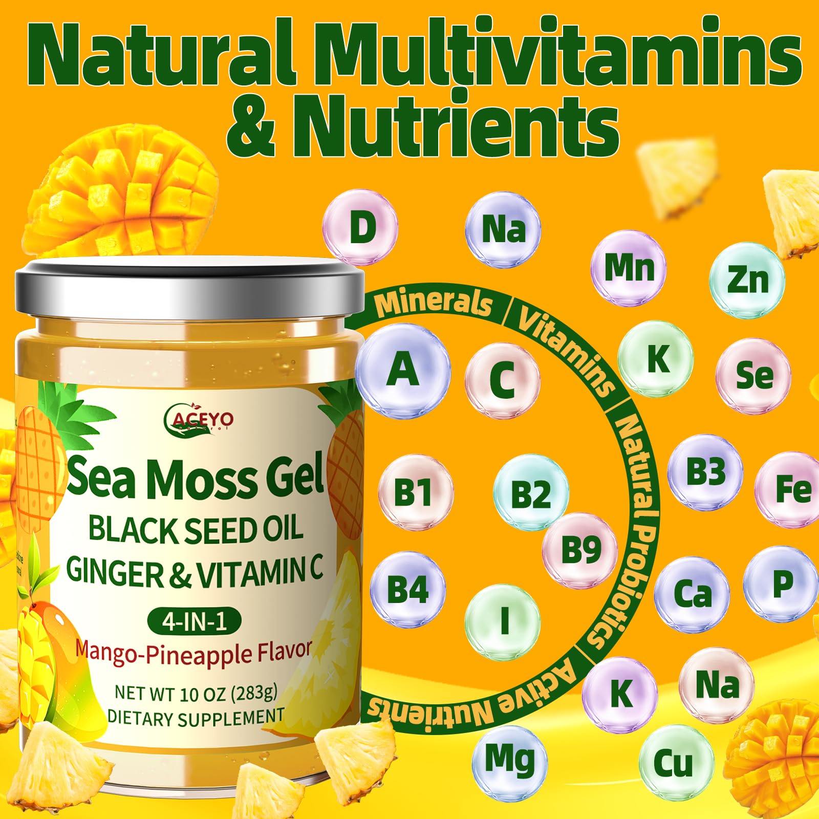 ACEYO Sea Moss Gel ginger root slices pair with meals for a zesty boost