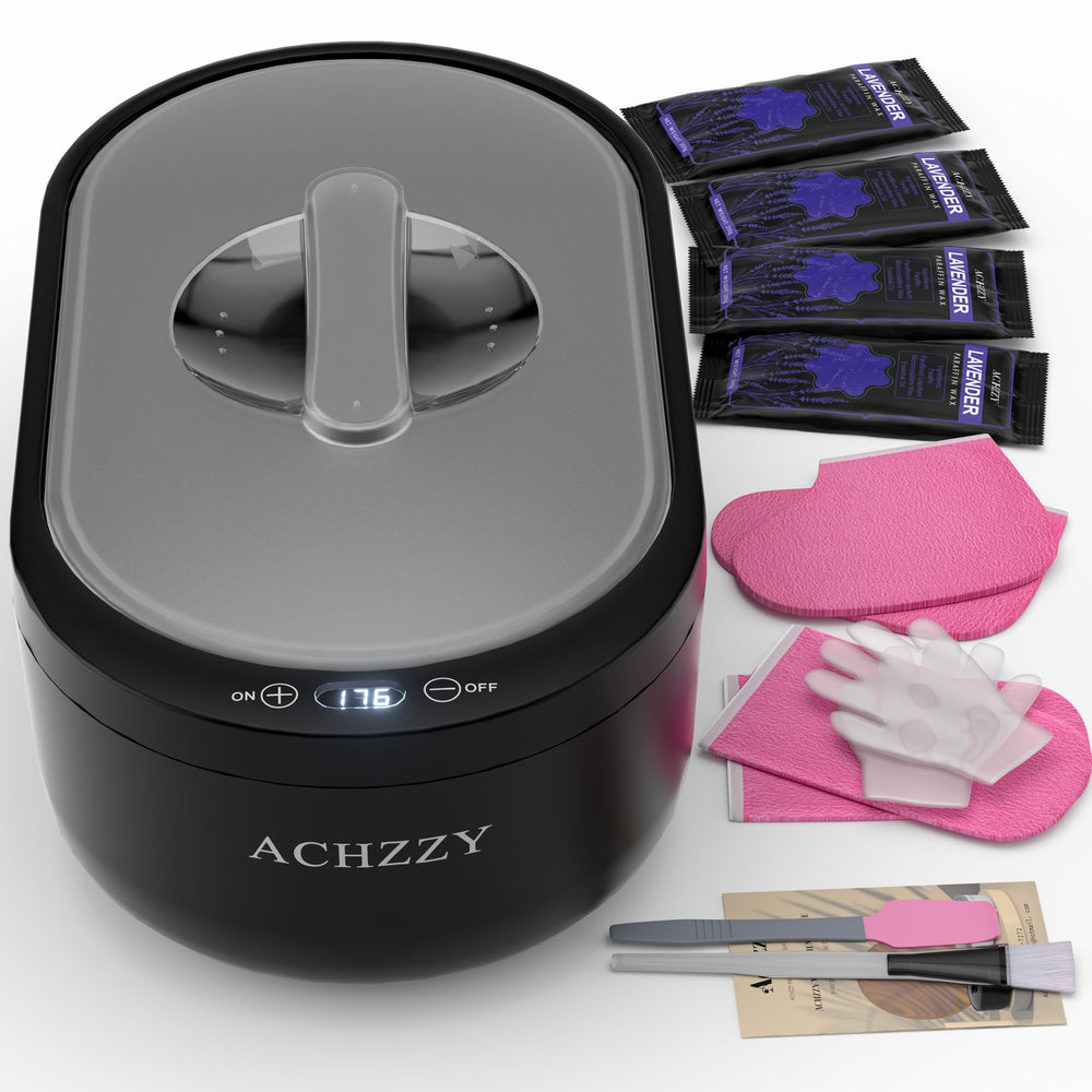 Achzzy paraffin wax machine showing compact hand and feet chamber for home spa