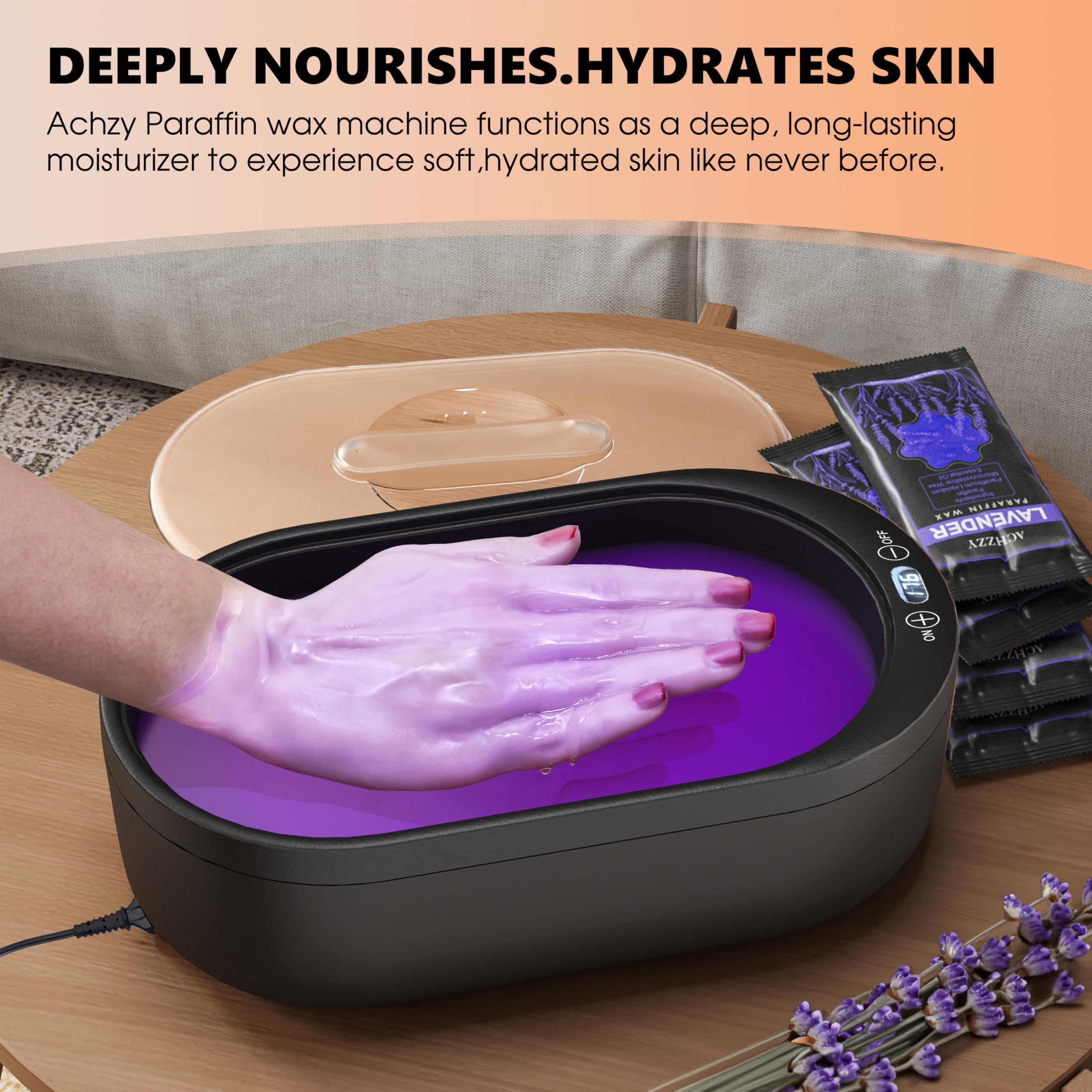 Achzzy paraffin wax machine inner chamber spacious for feet and hands