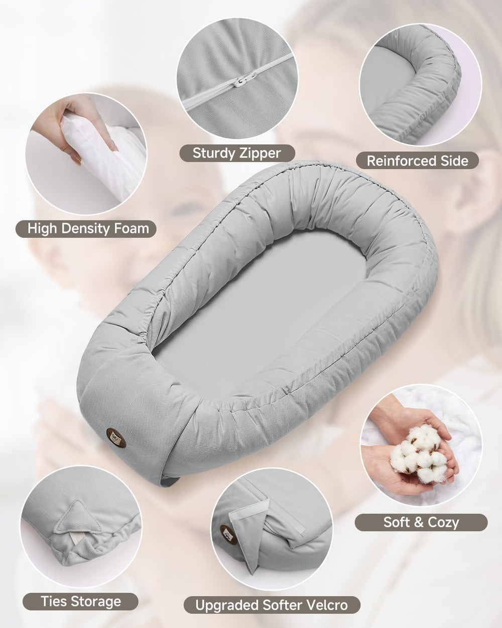 ACIROC Lounger supports tummy time and play on safe surfaces.