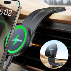 ACMEZING 15W MagSafe car mount with fast charging plate for on‑the‑go power