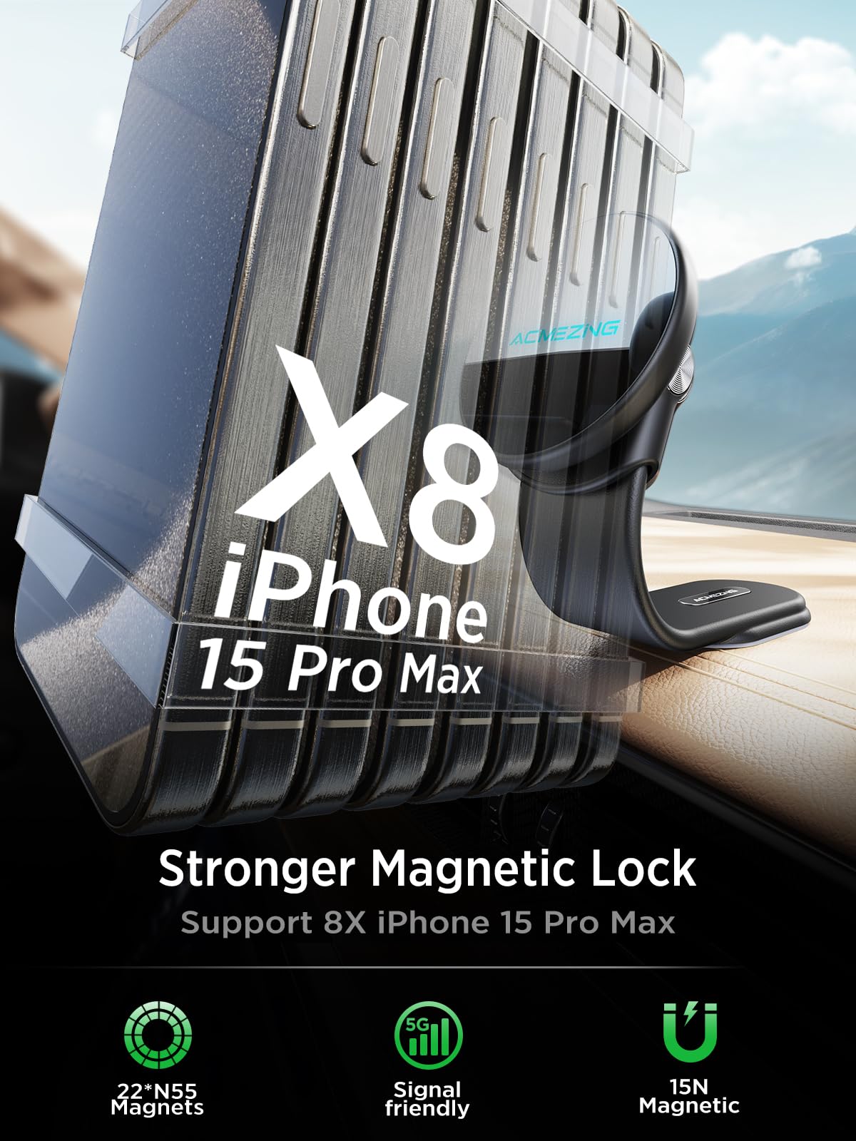 ACMEZING automotive 3M adhesive base for strong, residue-free bonding