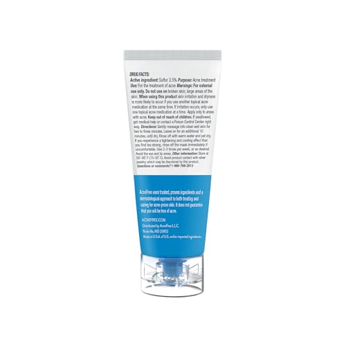 AcneFree 1.7-ounce jar fits into skincare routine.