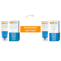 AcneFree 3.5% sulfur formula in action to reduce oil on skin.