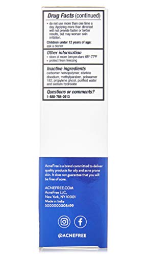 Texture closeup of AcneFree Adapalene Gel 0.1% illustrating lightweight action