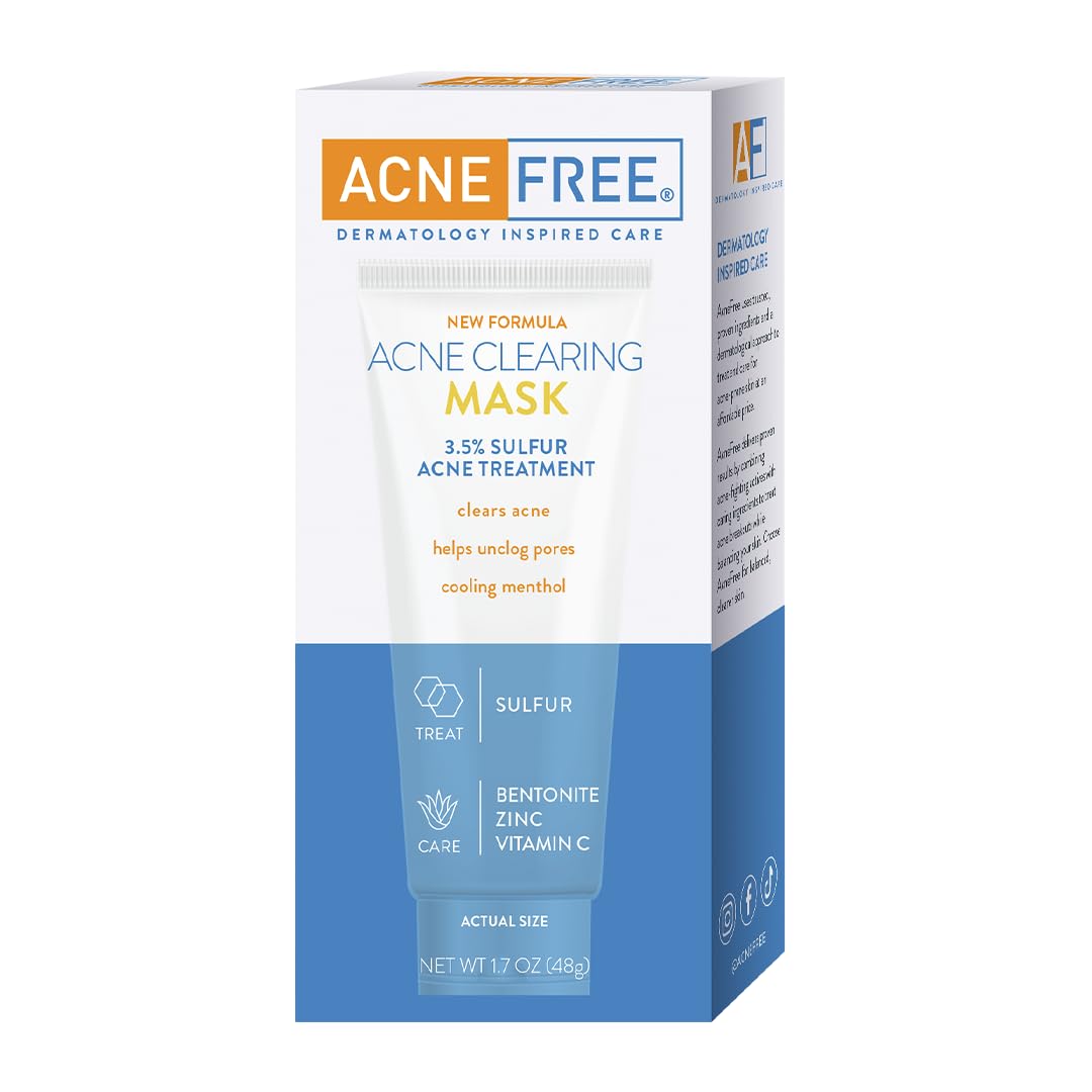 AcneFree apply routine on face to clear pores and blemishes.