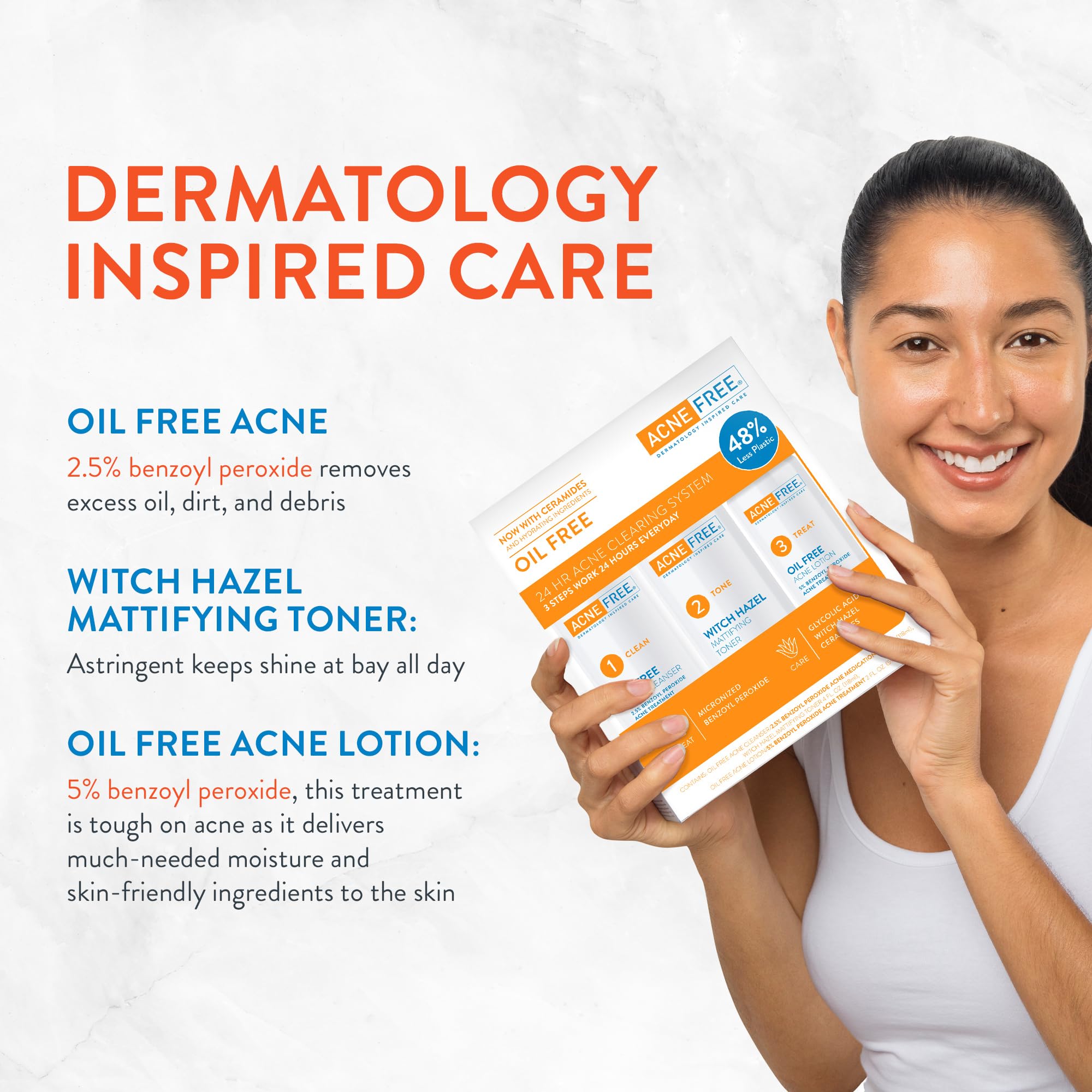 AcneFree Oil-Free Acne Lotion providing lightweight hydration