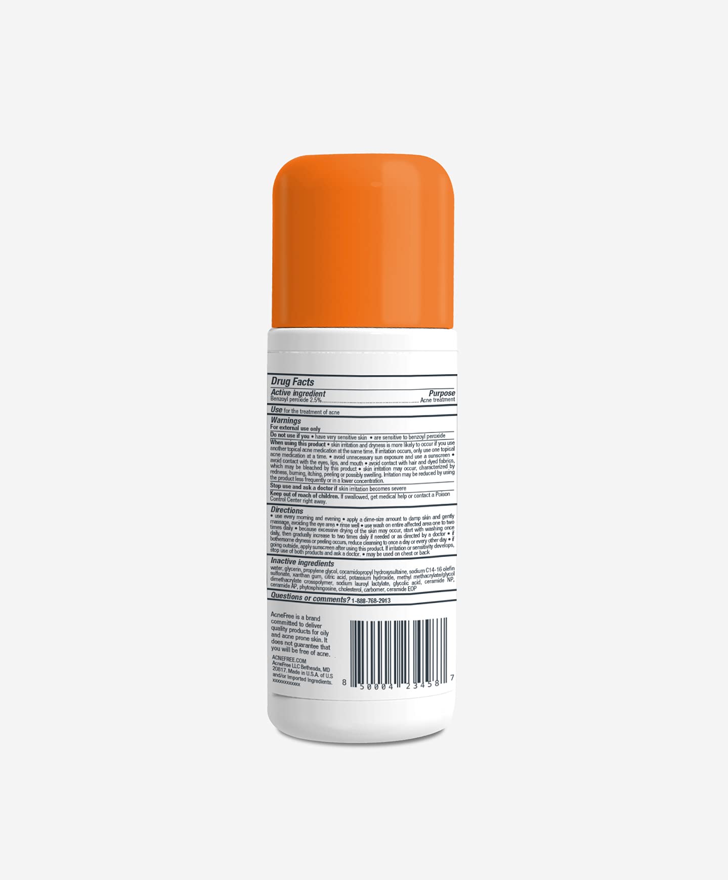 Product in use on the face demonstrates cleansing action and a refreshed feel