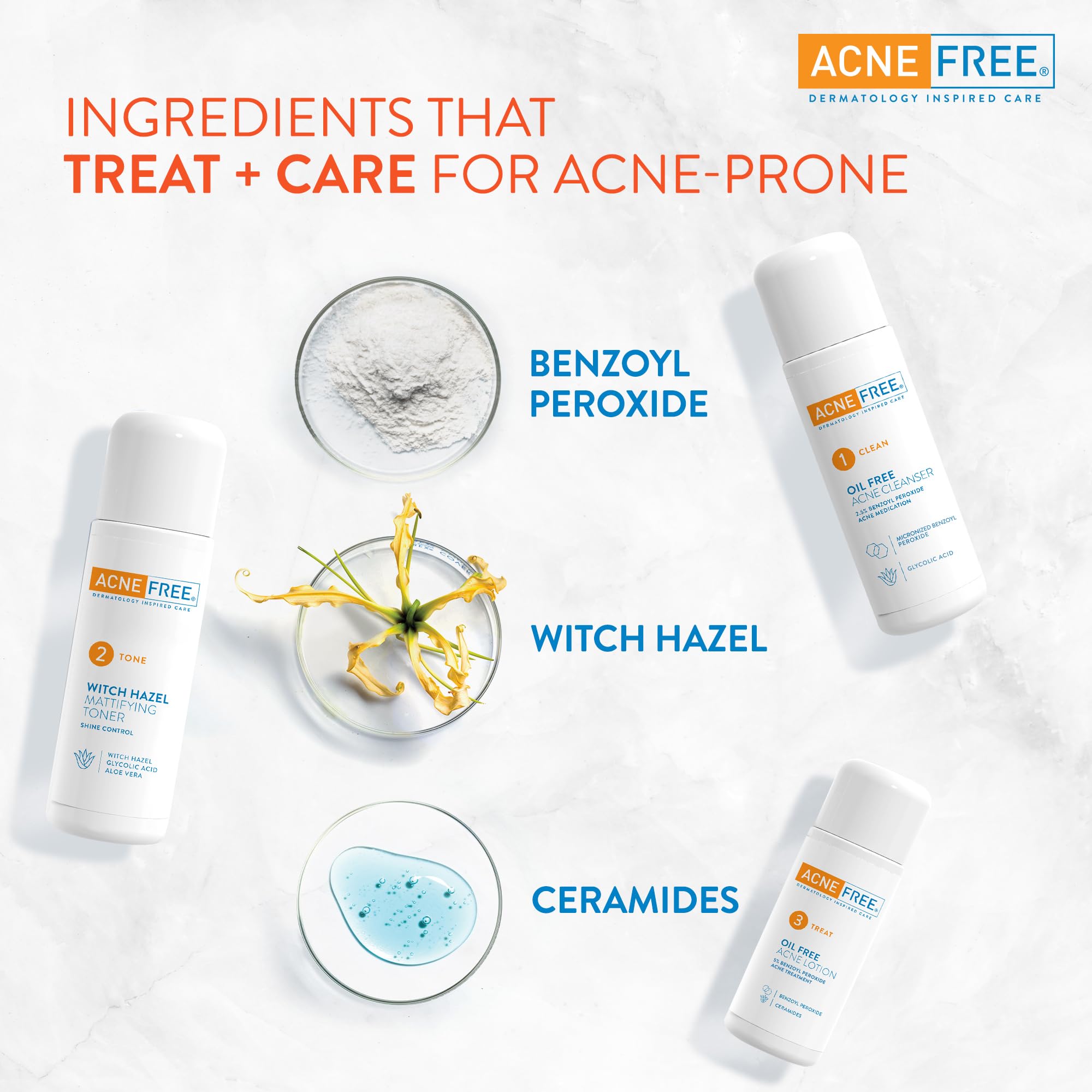 AcneFree Witch Hazel Toner helping mattify and balance the skin