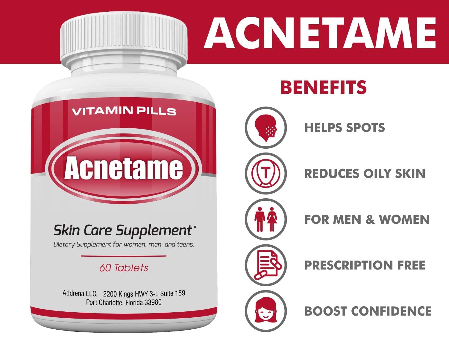 Acnetame daily dose label emphasizing routine skincare