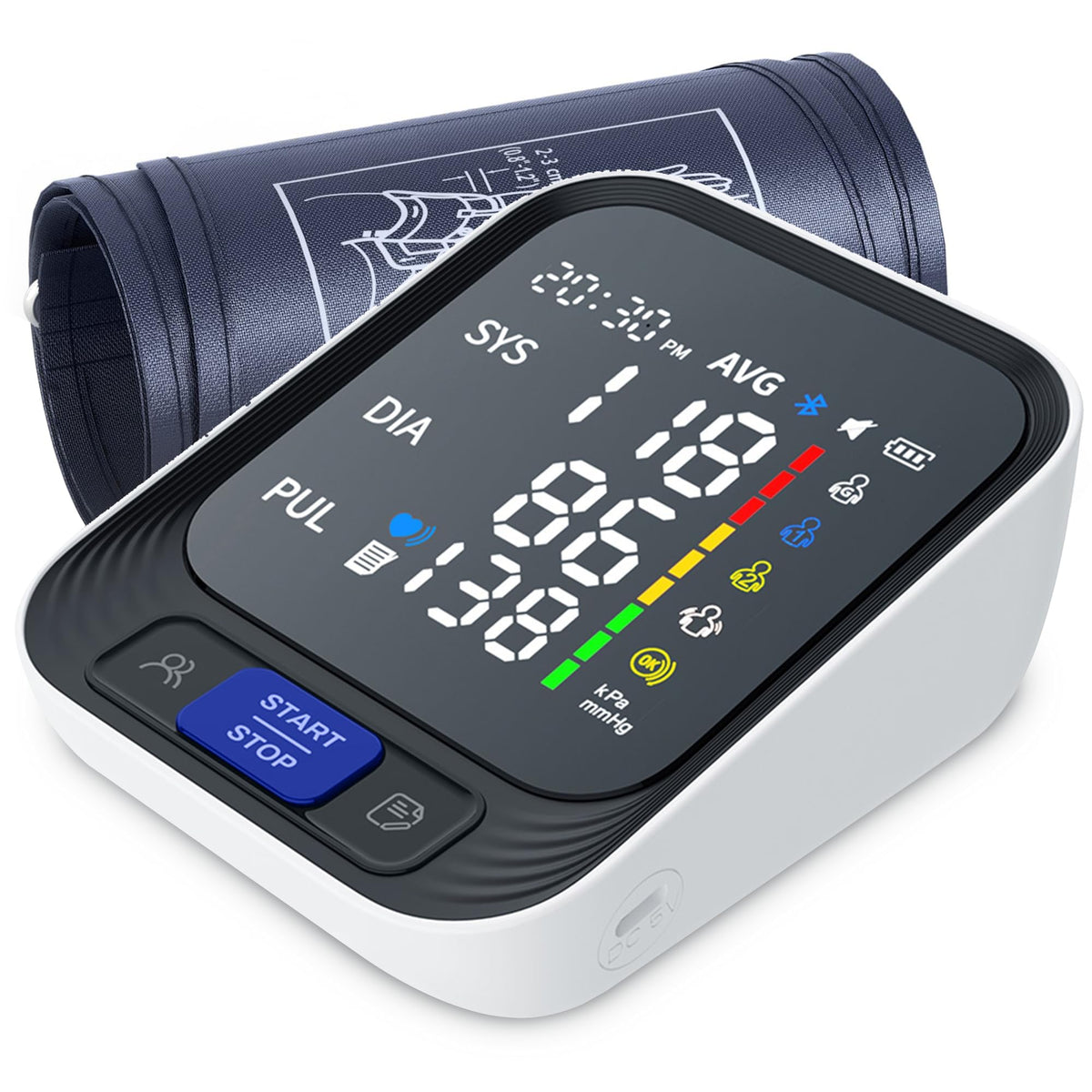 Acnis Blood Pressure Monitor with large color screen for easy home readings
