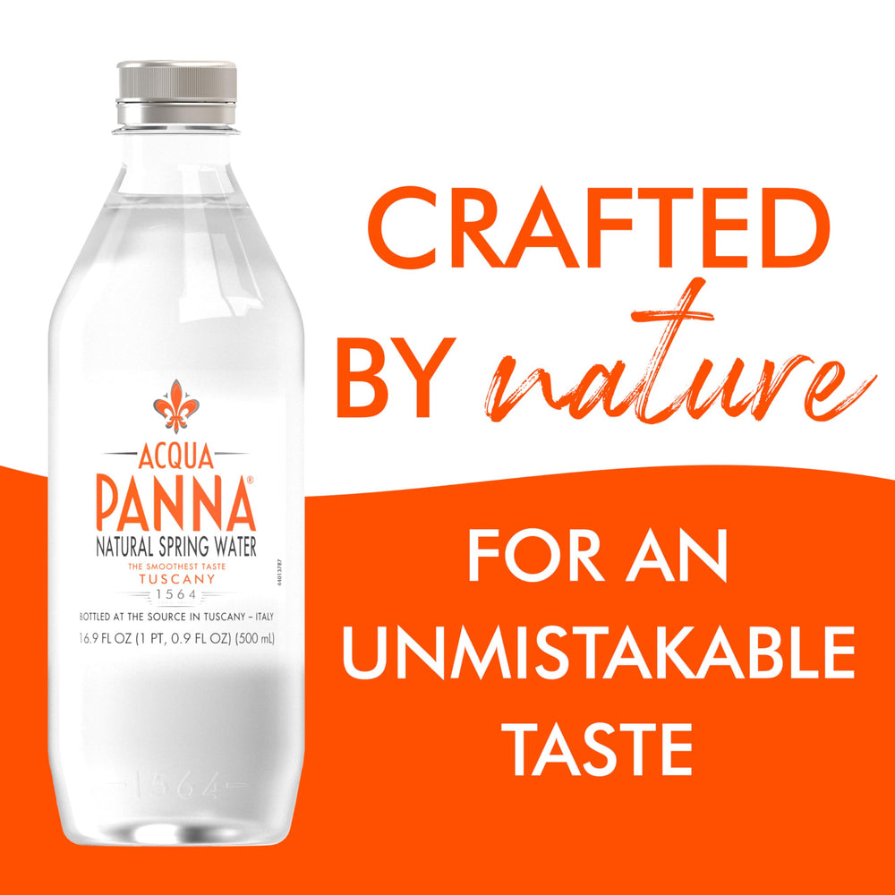 Acqua Panna naturally balanced minerals delivering a clean, refreshing taste