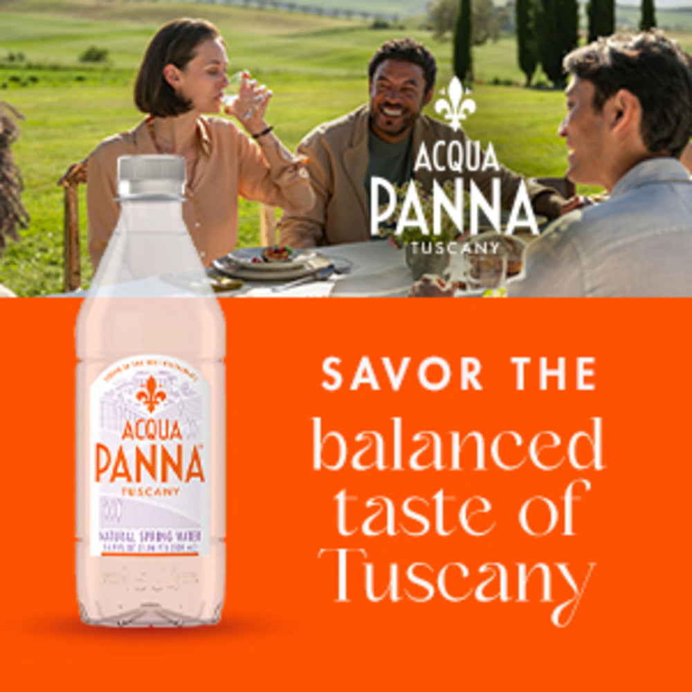 Acqua Panna pack of 15 bottles provides convenient dining table hydration