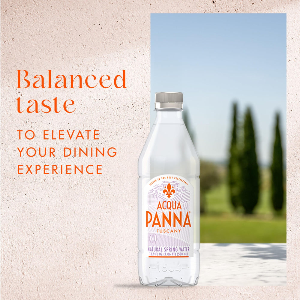 Acqua Panna recycled bottle packaging emphasizes eco friendly use