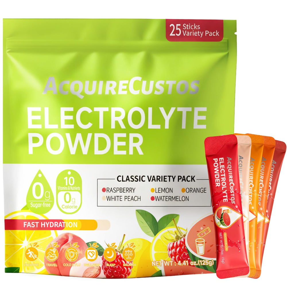 AcquireCustos electrolytes lemon stick for workouts and on-the-go hydration.