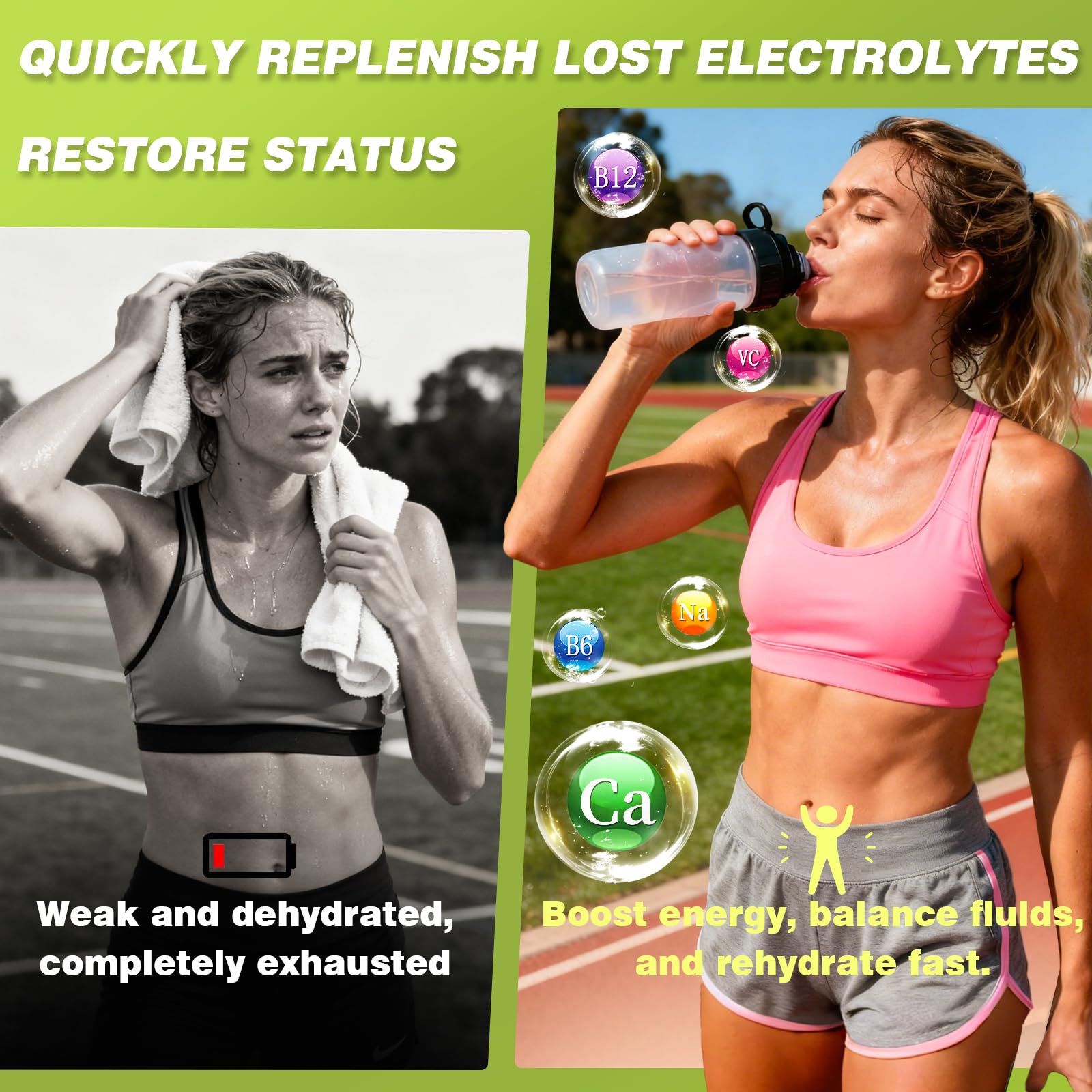 AcquireCustos electrolytes packet display shows flavors for easy choice.
