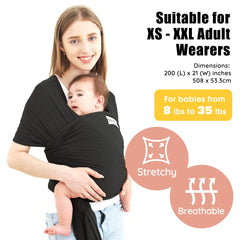 ACRABROS wrap carrier ergonomic shoulder support for comfortable wear.