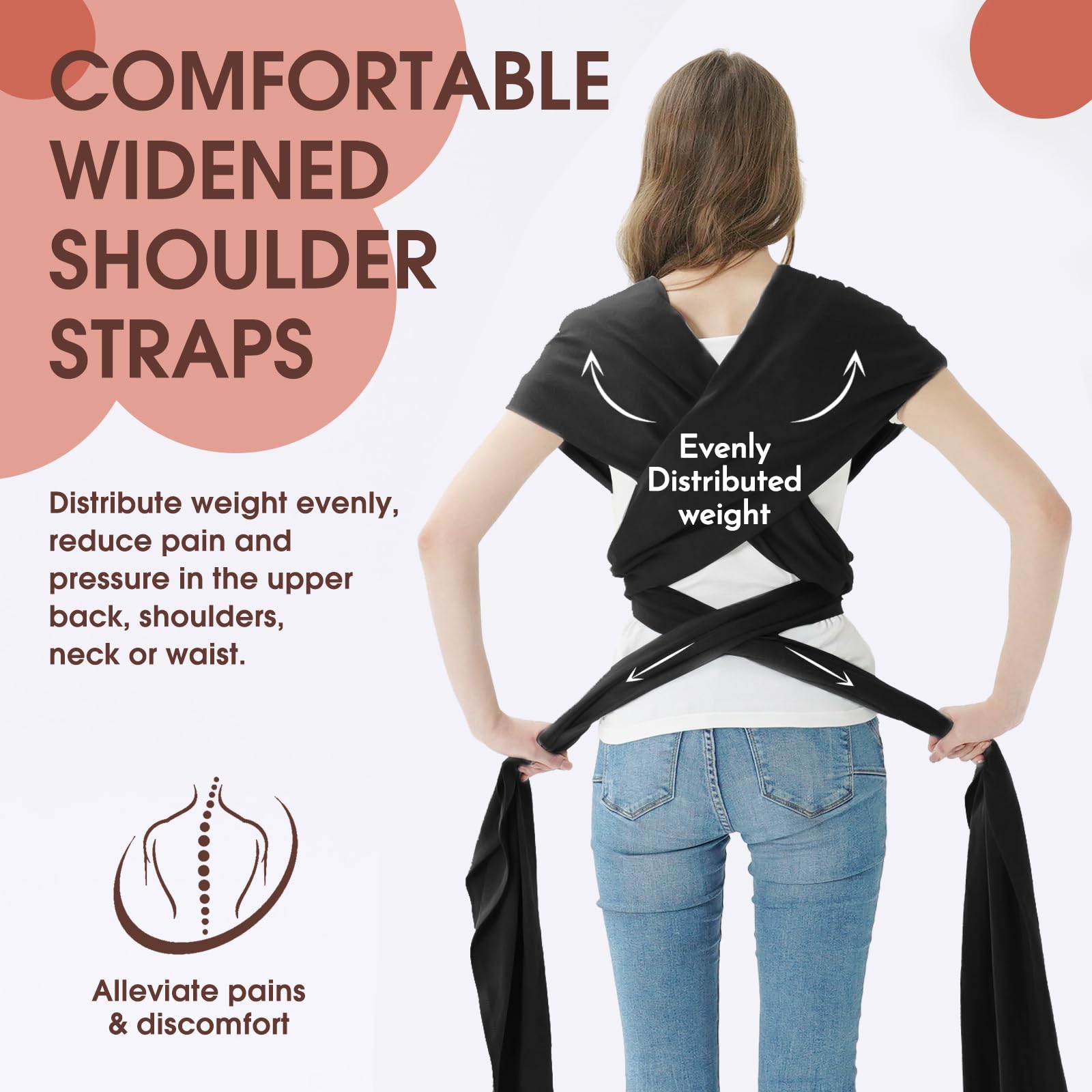 ACRABROS wrap carrier cradling newborn in natural position.