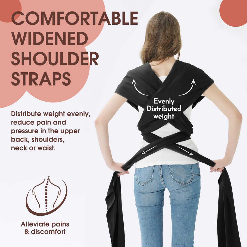 ACRABROS wrap carrier cradling newborn in natural position.