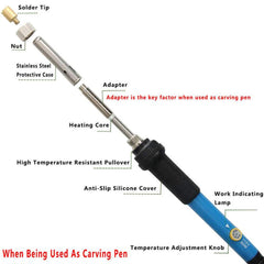 ACRSIKR hot knife attachment displaying cutting and carving options