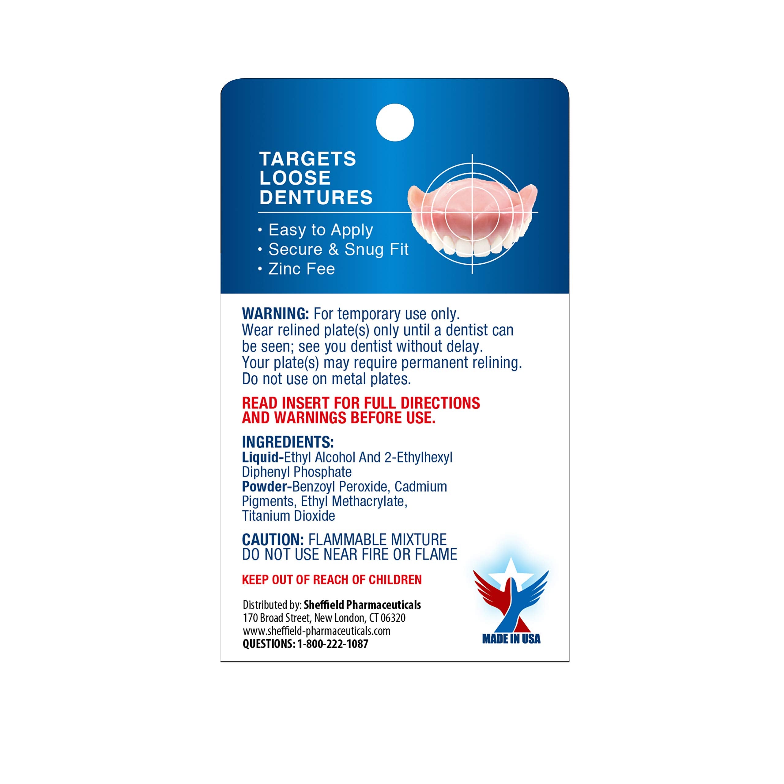 Acryline denture reliner lower application delivers a comfortable, secure fit.
