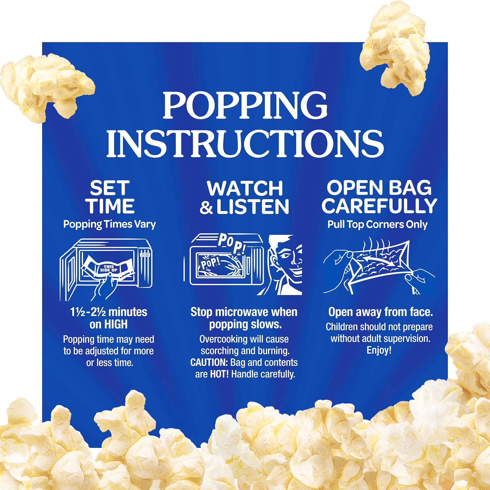 ACT II Butter microwave popcorn box on kitchen shelf ready to serve.