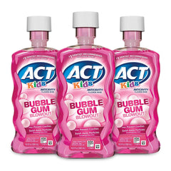 ACT Kids anticavity mouthwash bubble gum bottle for kid-friendly cavity protection
