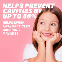 ACT Kids anticavity mouthwash label design easy to recognize for kids