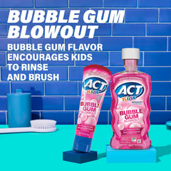 ACT Kids anticavity mouthwash pack of three bottles for family use