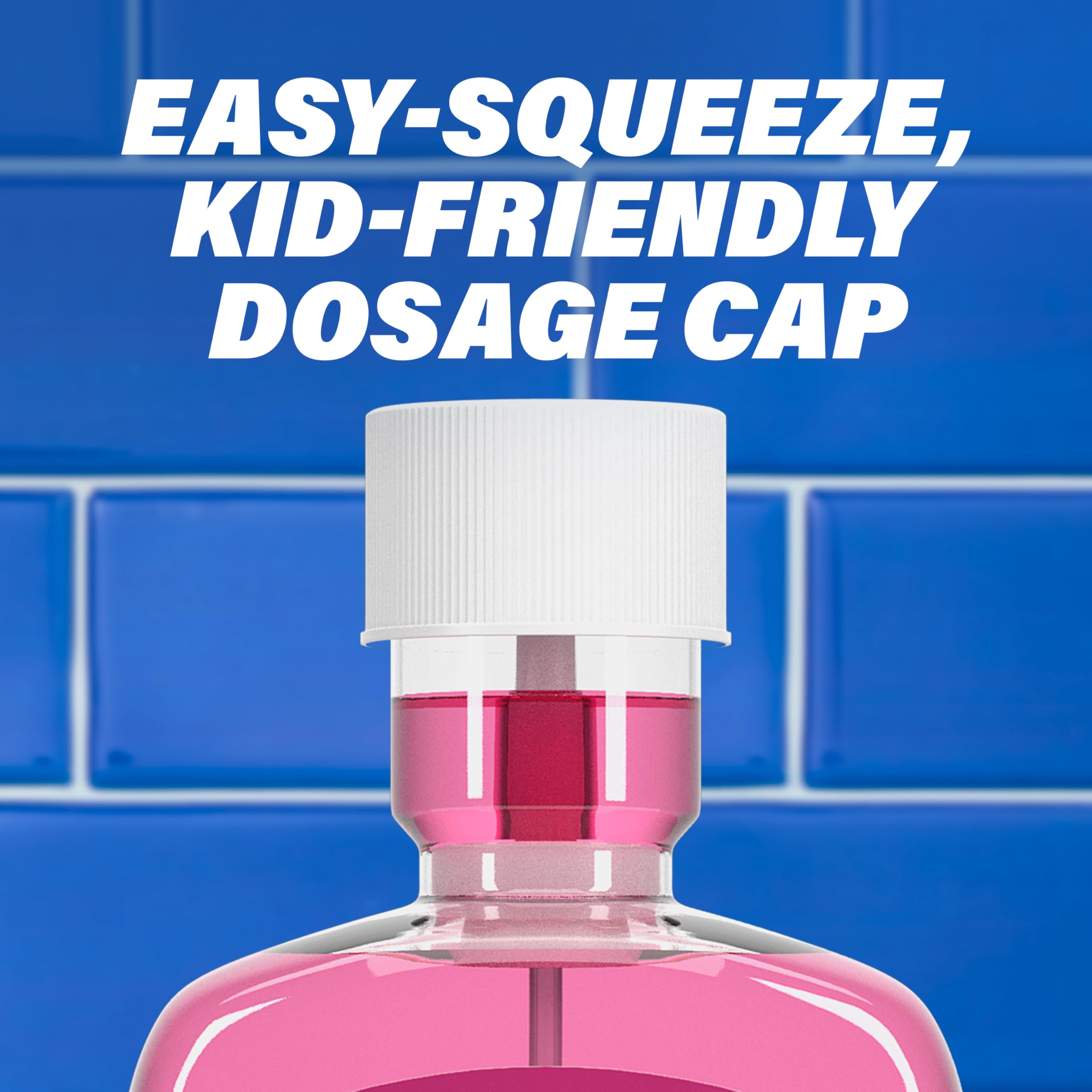 ACT Kids Anticavity Mouthwash on shelf packaging emphasizing enamel protection.