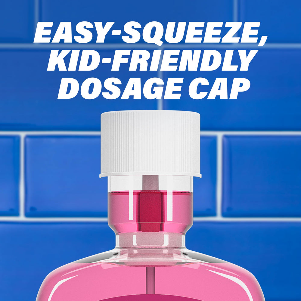 ACT Kids Anticavity Mouthwash on shelf packaging emphasizing enamel protection.