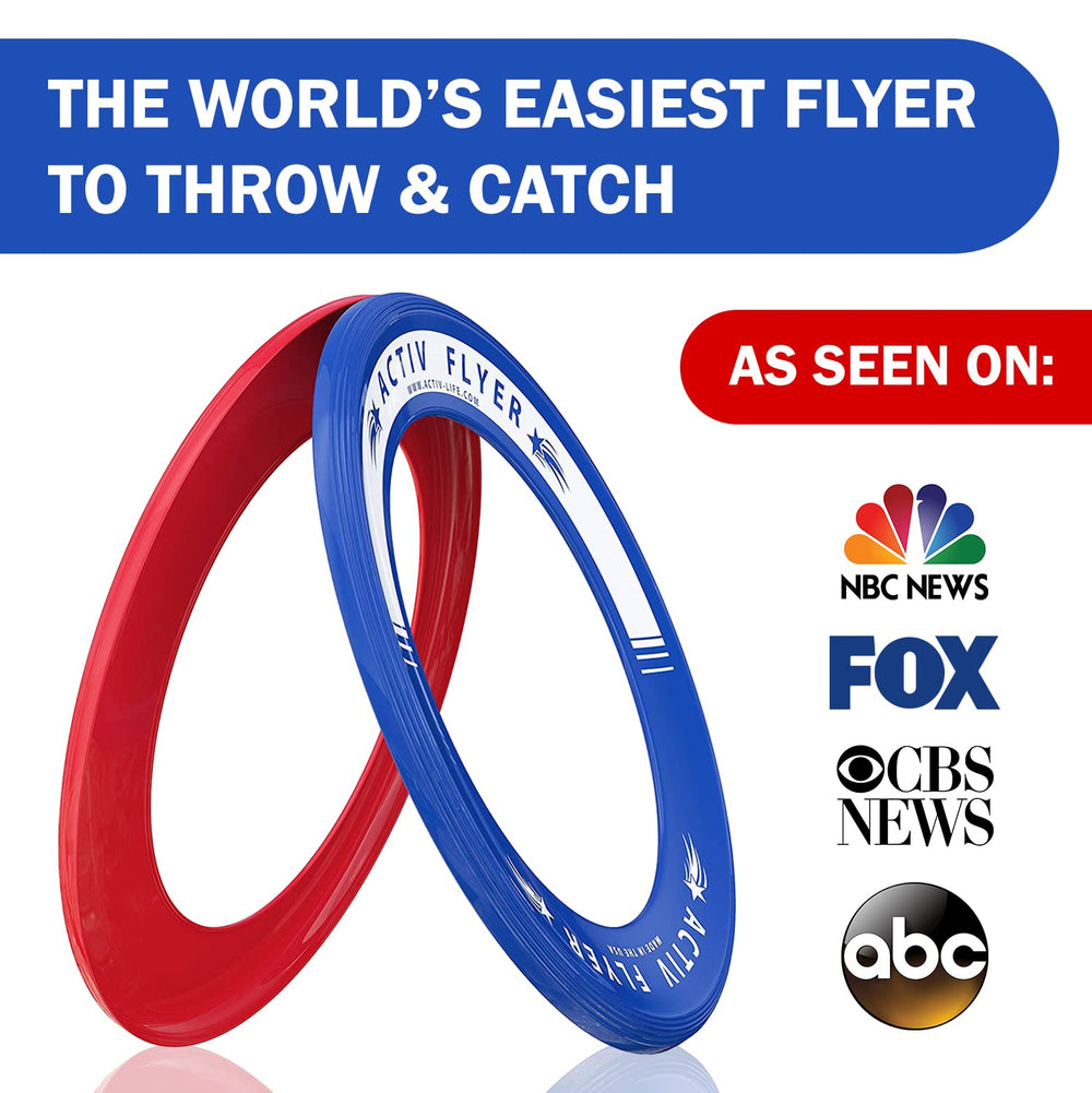 Activ Life Flying Rings in motion highlighting lightweight design for catching