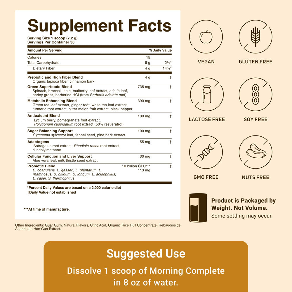 ActivatedYou Morning Complete stirred in warm water for a soothing ritual.