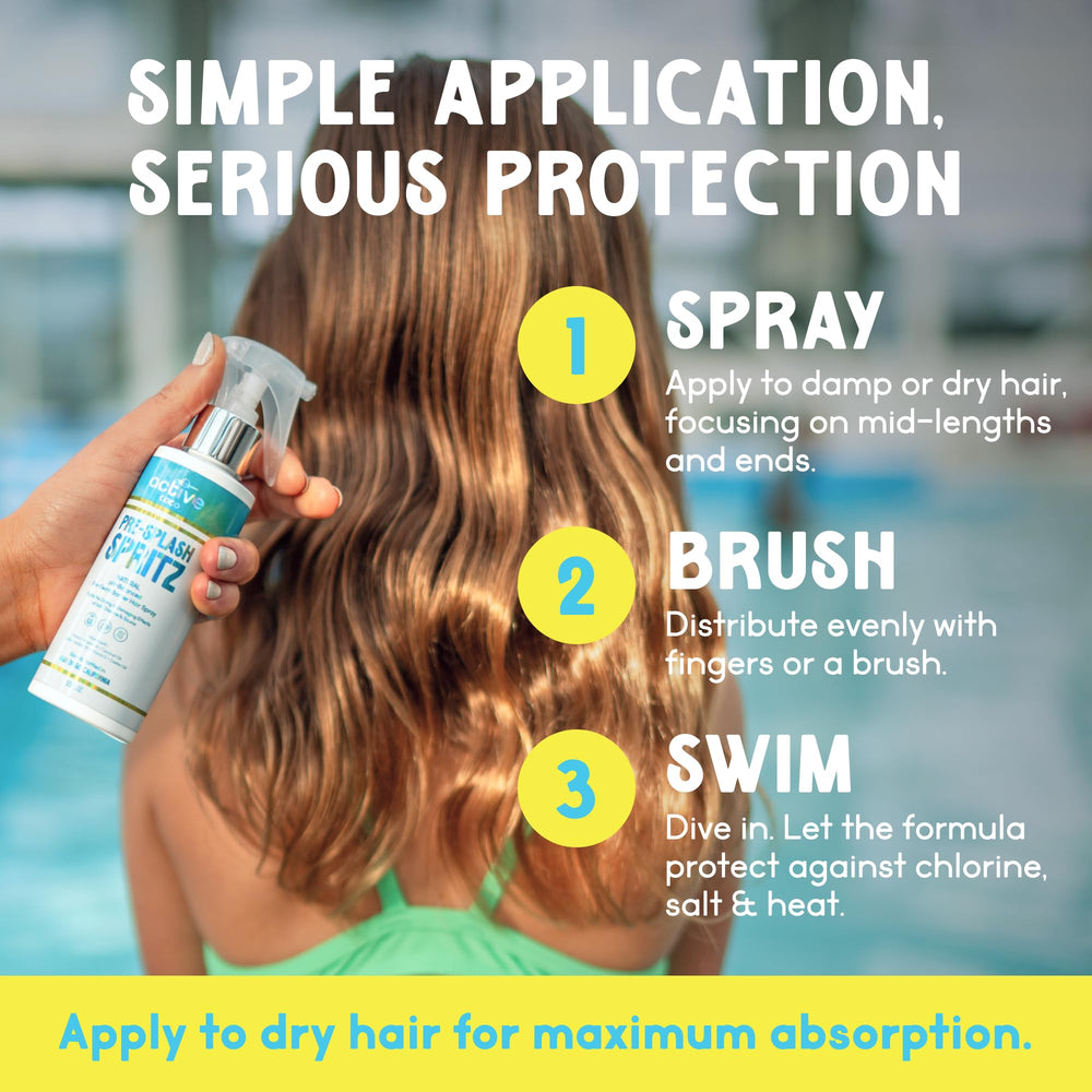 Active COCO Swimmer on the beach using the spray in routine