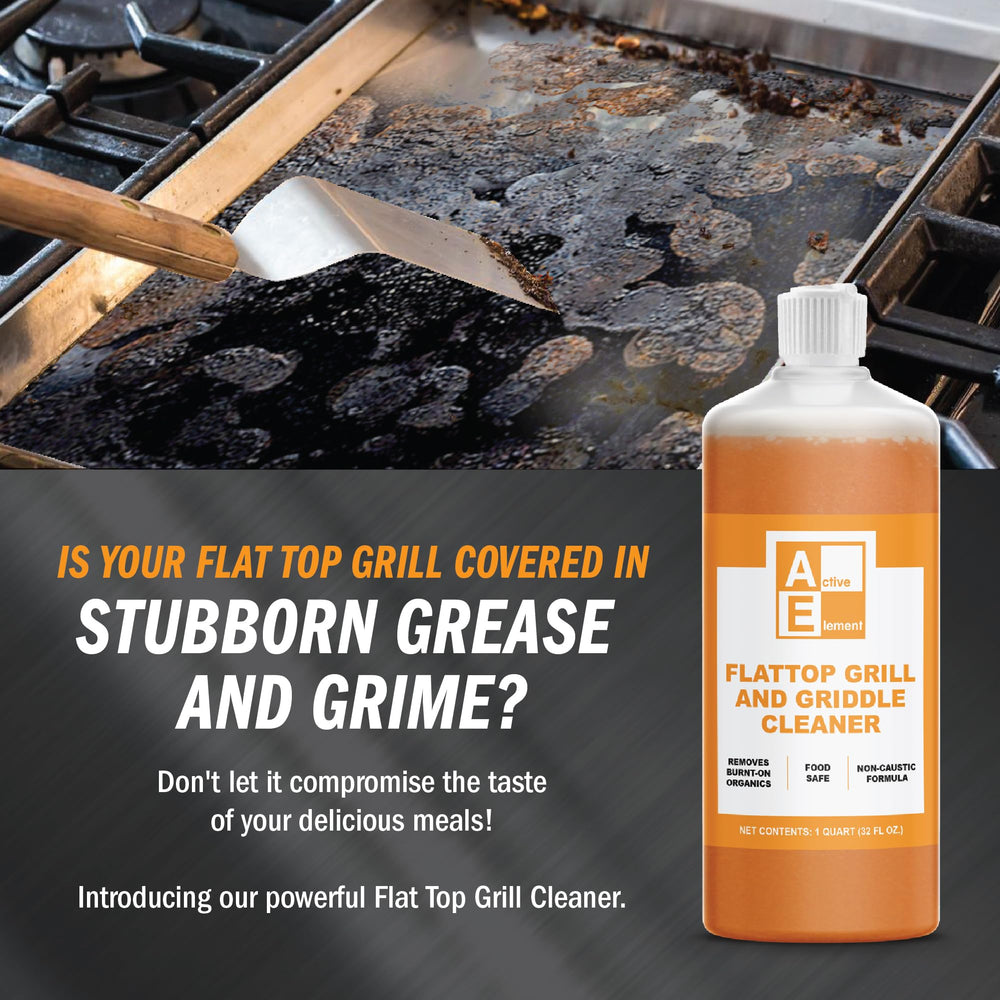 Active Element Commercial Kitchen Cleaning with Flat Top Grill Cleaner