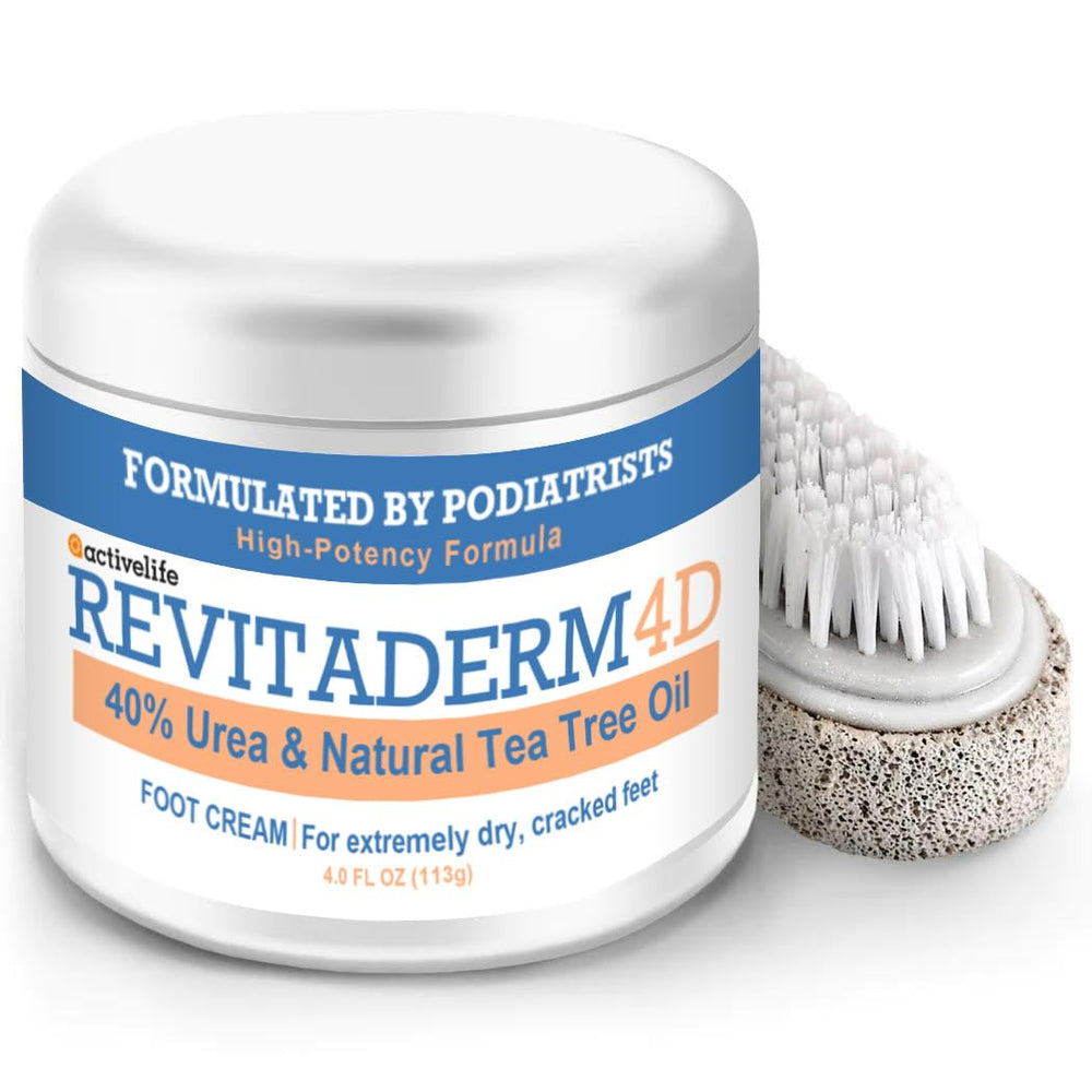 ActiveLife Revitaderm bottle showcases 40% urea for deep hydration of dry feet