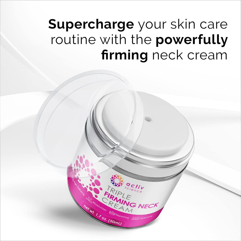 Easy daily routine applying ACTIVSCIENCE on face and neck