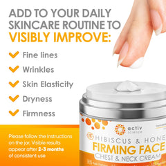 Neck and chest application demonstrating gradual smoothing over time.