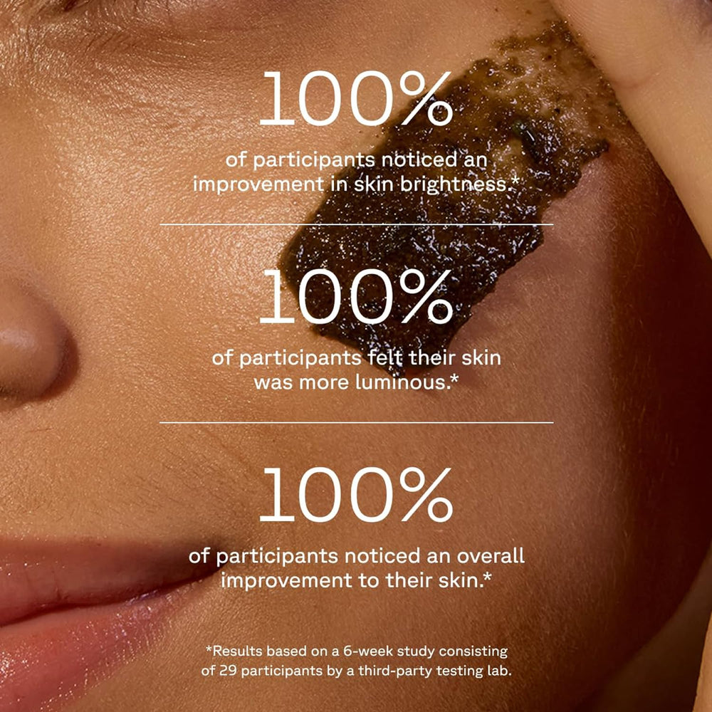Acure Brightening Facial Scrub sea kelp detail highlights nourishing minerals.