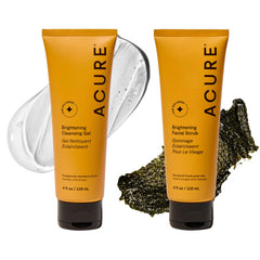 Acure Brightening Facial Scrub bottle ready for gentle exfoliation