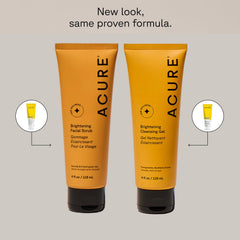 Acure Brightening Scrub texture close-up with sea kelp and clay