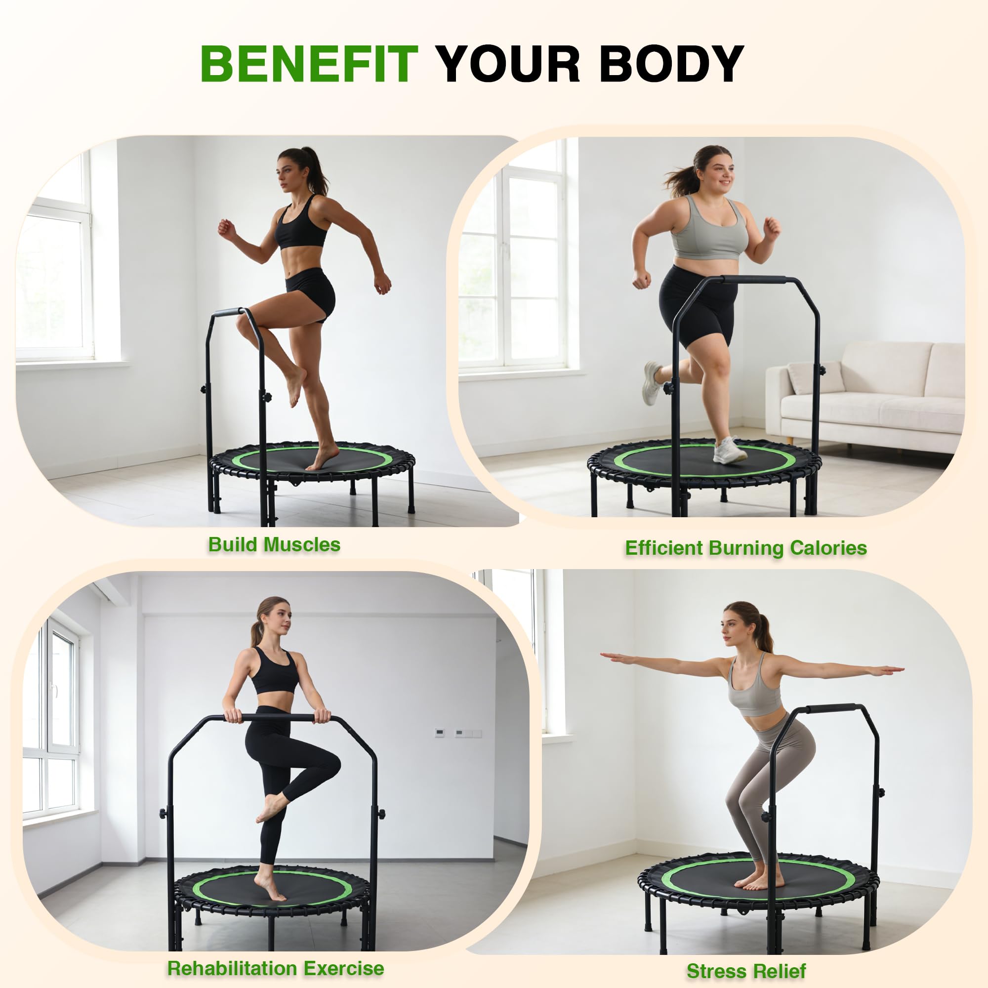 ACWARM HOME adjustable handle demonstrates customizable height for users.