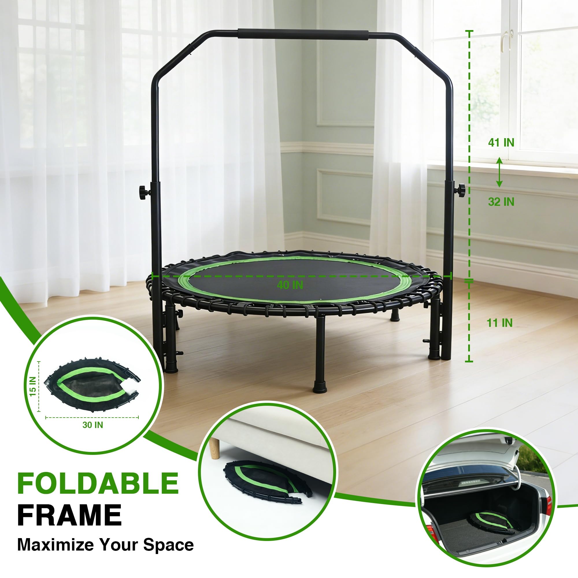 ACWARM HOME stable, quiet bounce for low-impact workouts.